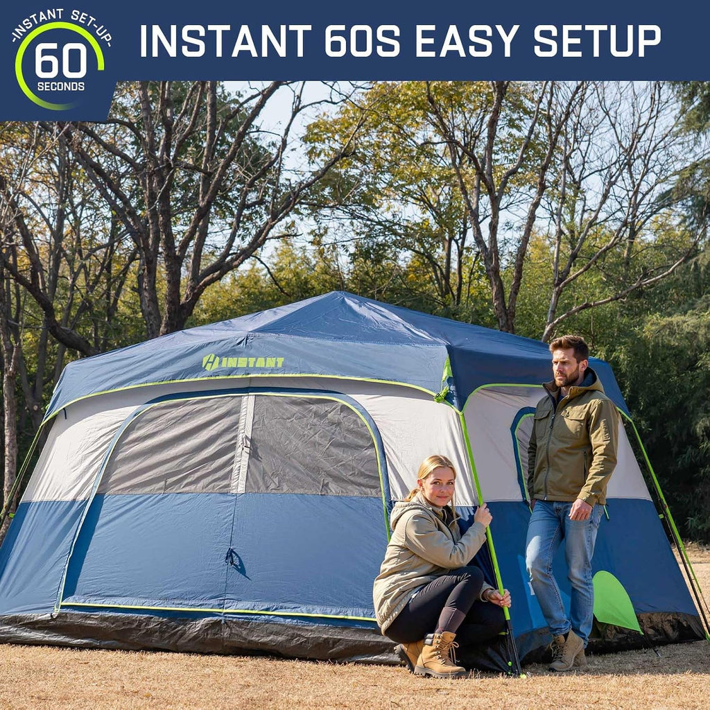 4/6/8/10 Person Instant Tent,Pop Up Tents for Camping with Rainfly