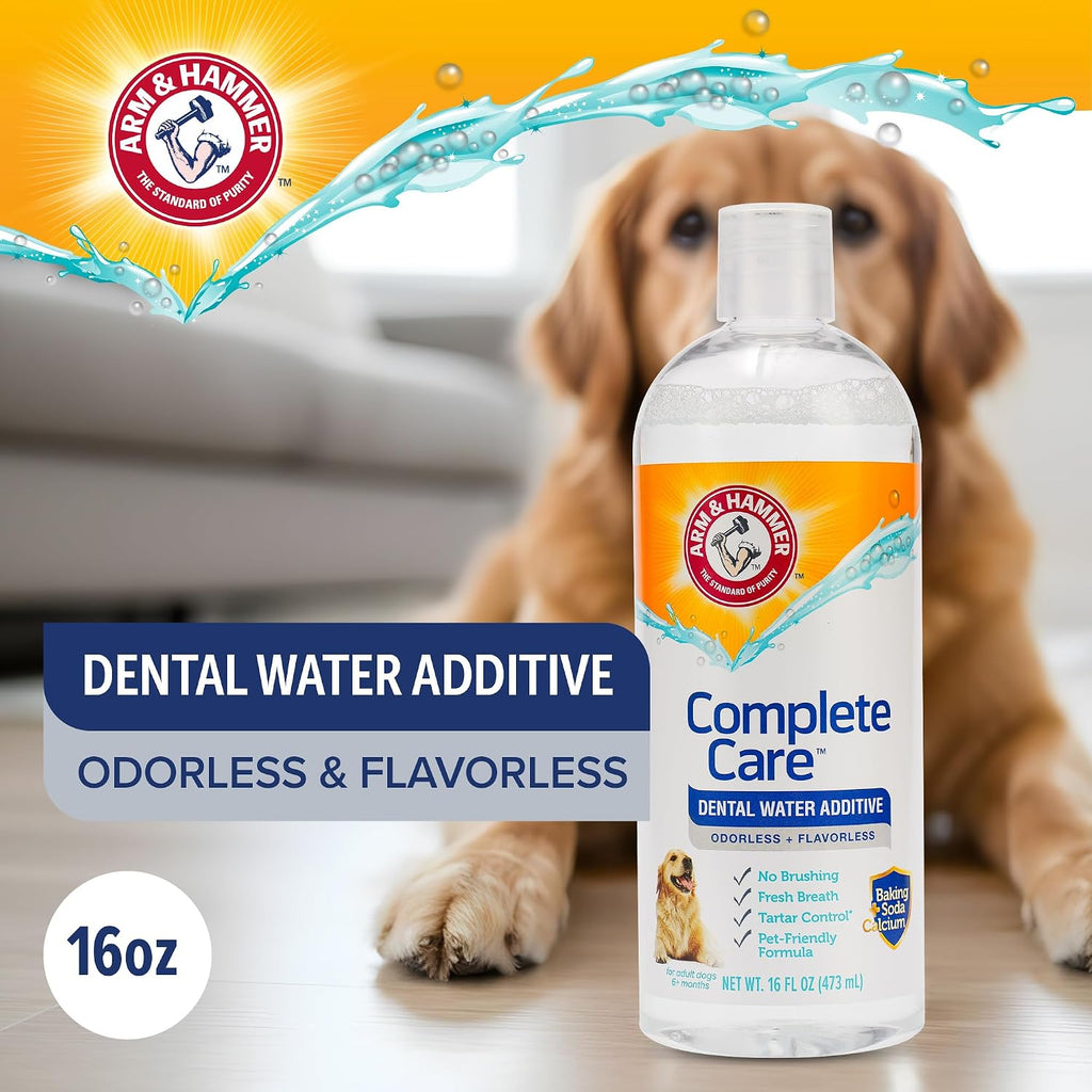 Arm & Hammer Complete Care Dog Dental Water Additive, 16 Fl Oz, 3-Pack