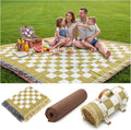 RYCHIC 2 in 1 Extra Large Camping Blanket Outdoor Rug Picnic Yoga Mat Lightweight Car Essential Roadtrip Gadget Rv Accessories Glamping Gear Must Haves Hiking Backpacking Necessities Women Beach Gift