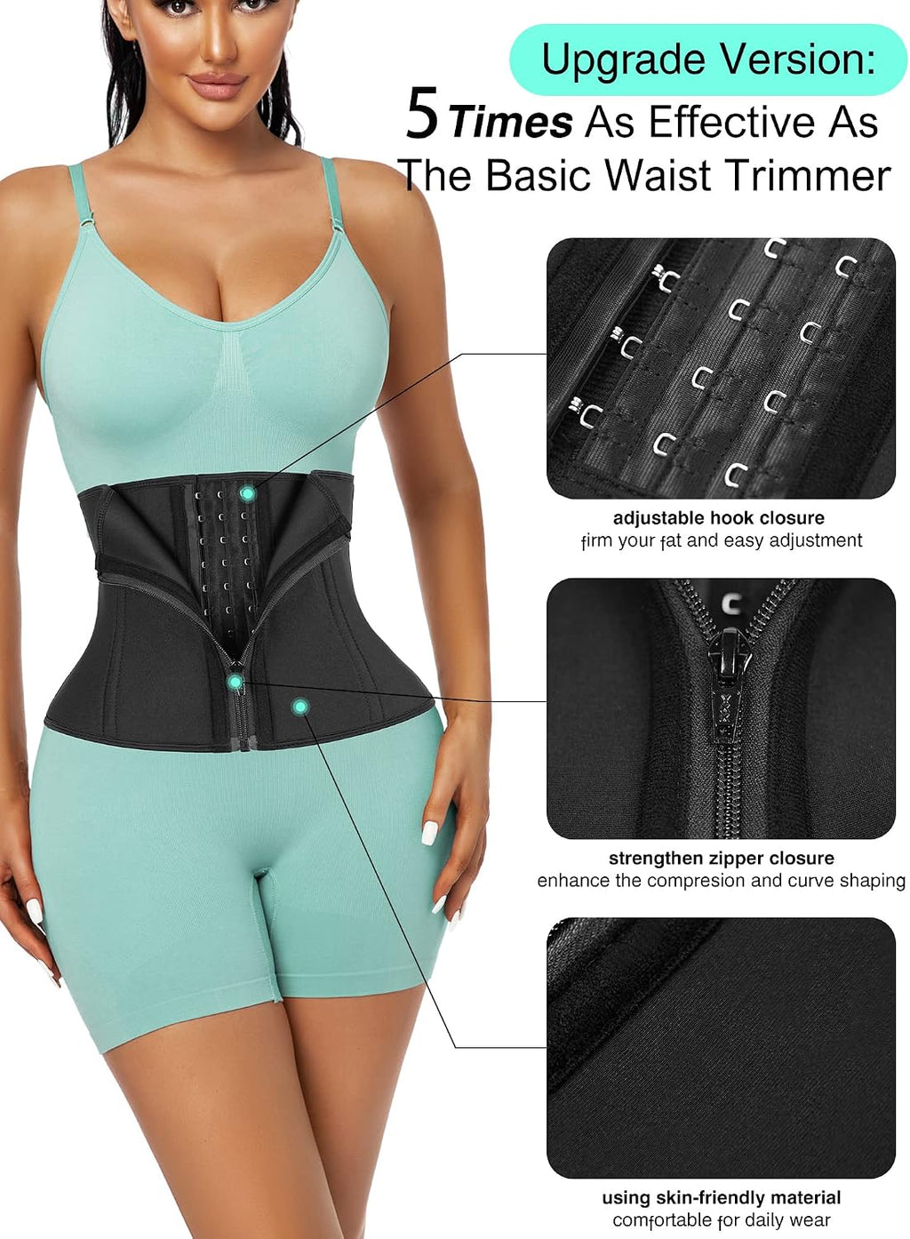 Short Torso Waist Trainer for Women Faja Body Shaper