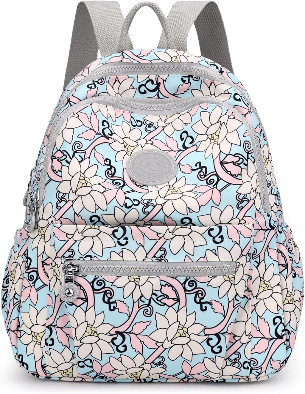 Pealwel Mini Backpack Purse for Women,Small Nylon backpacks for Ladies Backpacks Women Anti Theft Travel Bag (Colorful Flower)