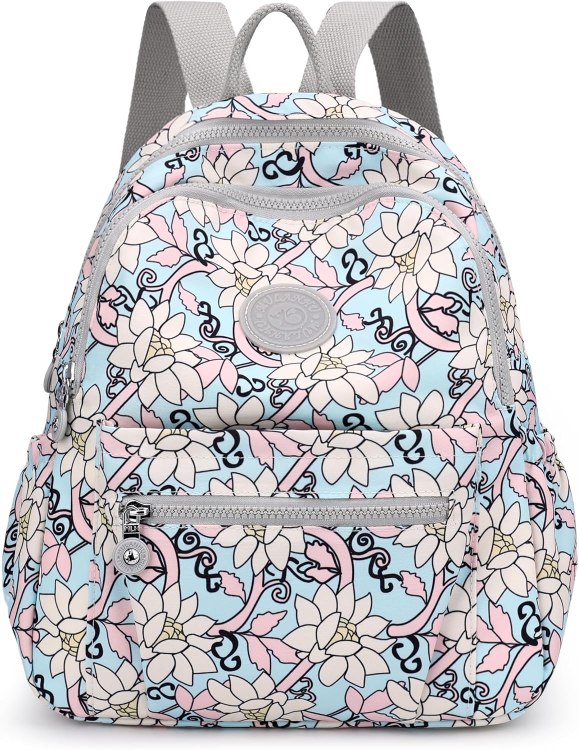 Pealwel Mini Backpack Purse for Women,Small Nylon backpacks for Ladies Backpacks Women Anti Theft Travel Bag (Colorful Flower)