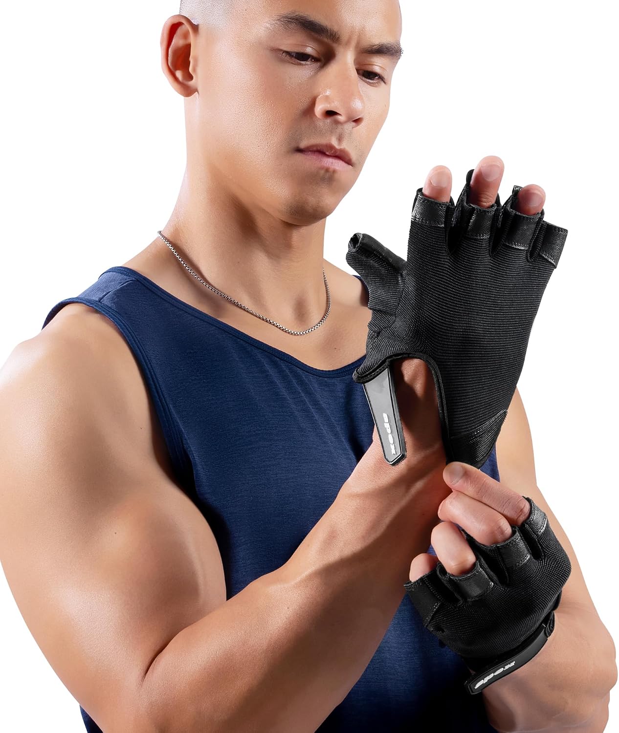 MARCY Apex Leather Padded Workout Gloves with Pull Tabs for Men & Women – Durable, Breathable & Adjustable for Weightlifting, Cycling, Gym & Training – Enhanced Grip & Palm Protection