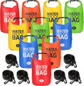 Jexine 10 Pack Dry Bag Waterproof, 5L Ultralight Dry Sacks Roll Top Storage Bag Backpack Camping Portable Outdoor Bags Keep Gear for Backpacking Kayaking Hiking Swimming Fishing Boating (Multicolor)
