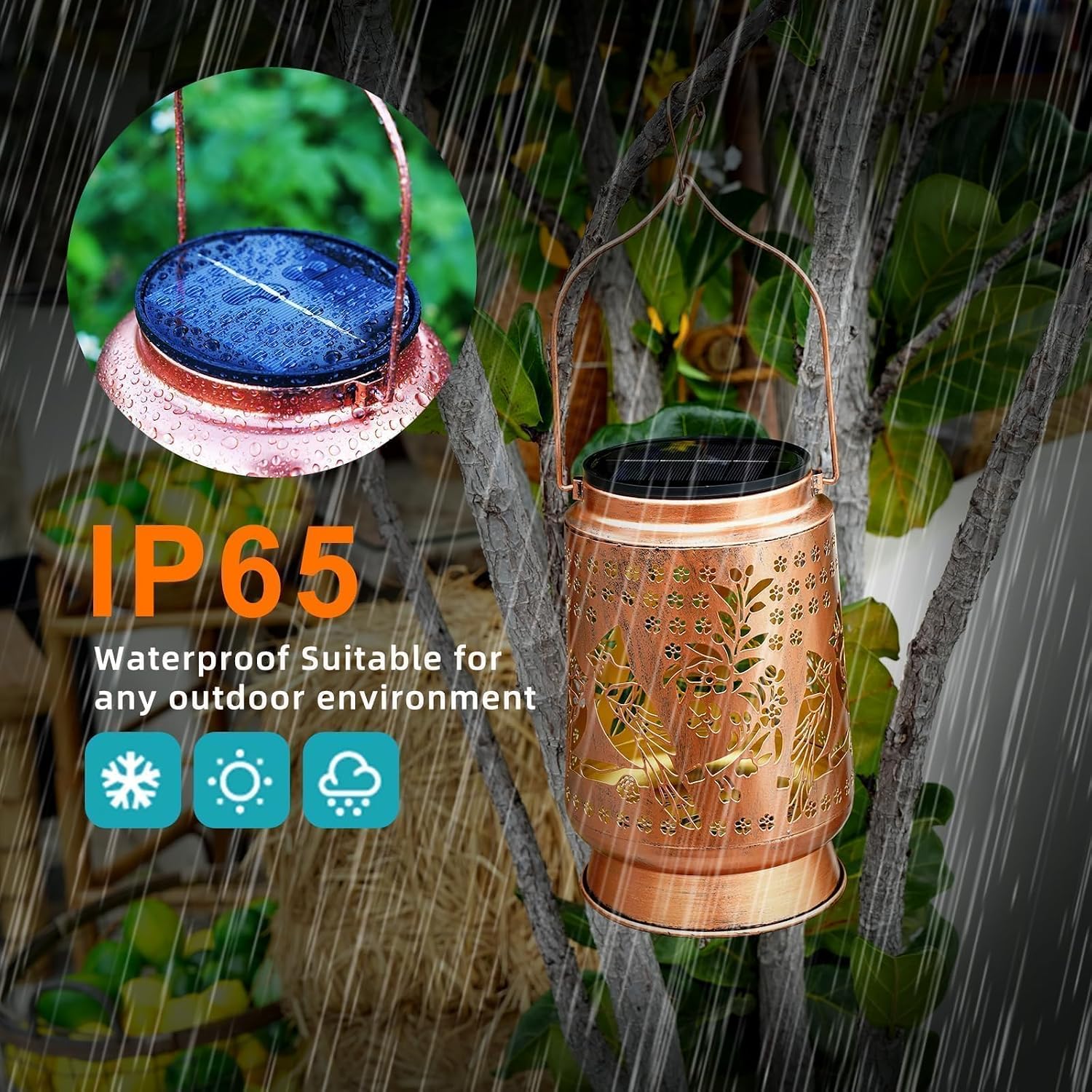 Cardinal Solar Lanterns Outdoor Waterproof, Birthday Day Gifts for Women