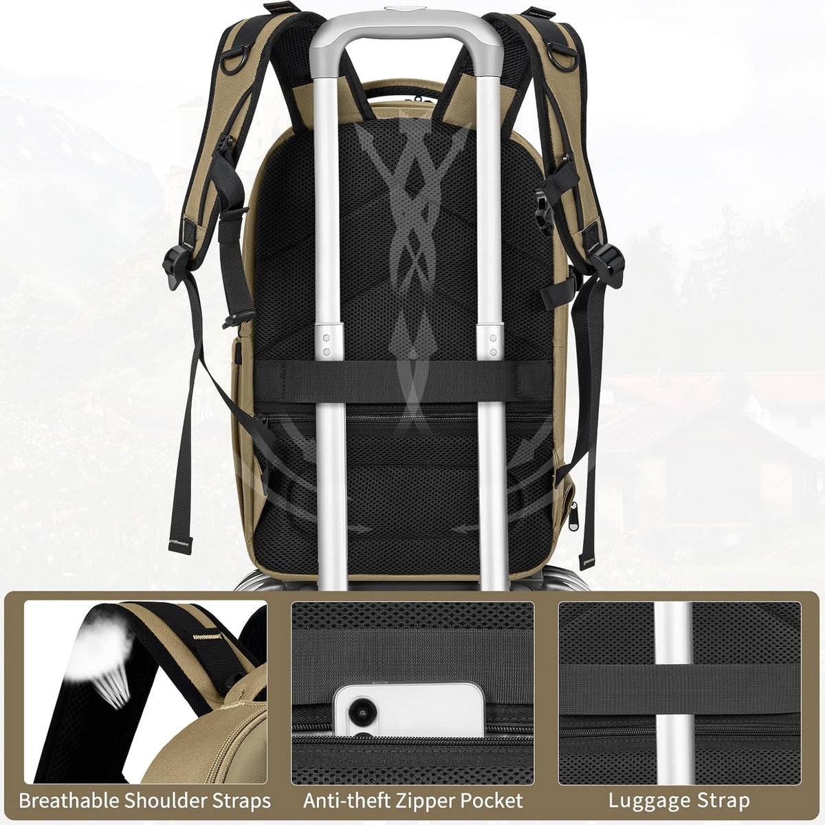 TORIBIO Large Hardshell Camera Backpack DSLR/SLR/Mirrorless Photography Bag