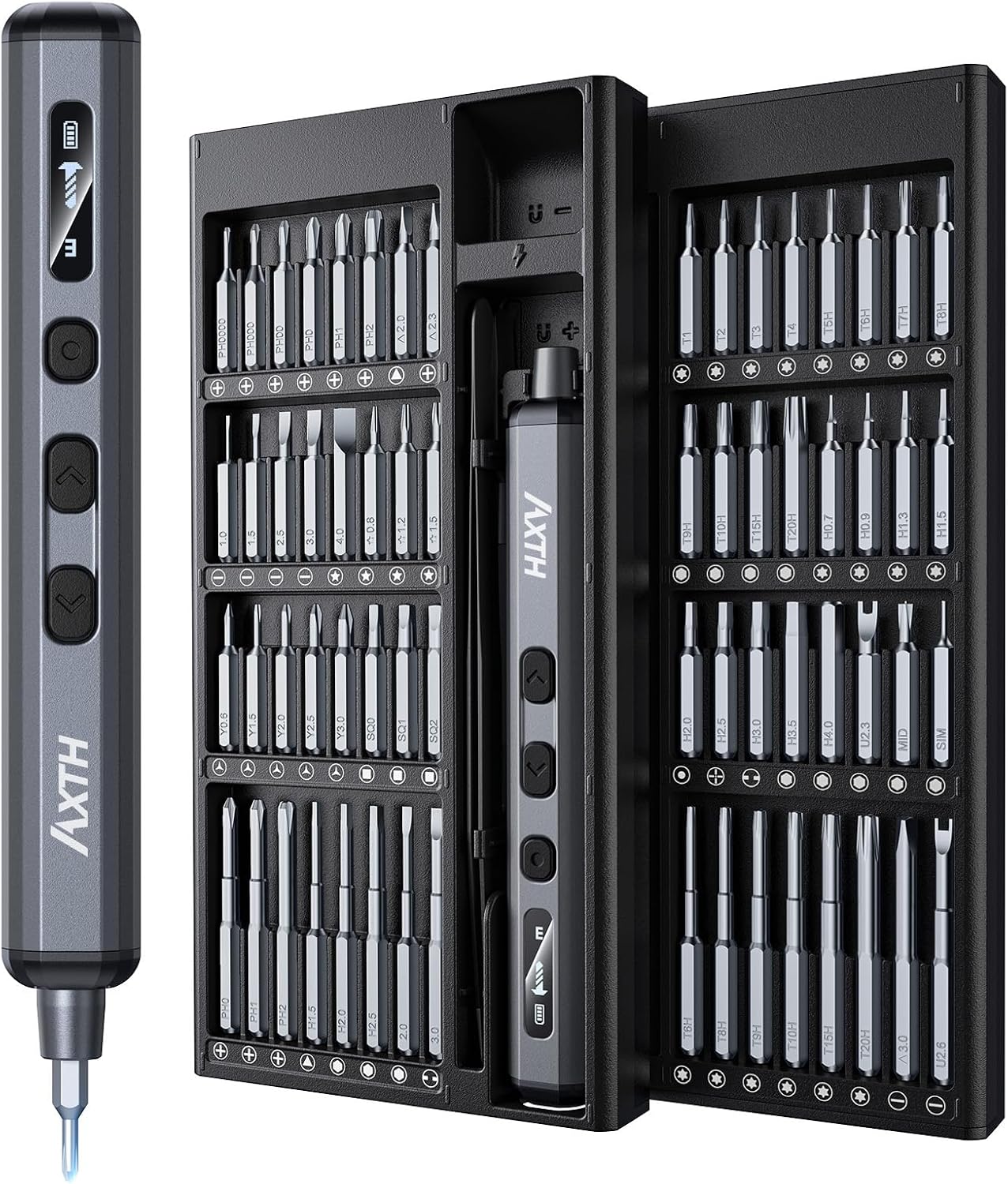 AXTH 76-in-1 Mini Electric Screwdriver Set, [Precise Torque Control]