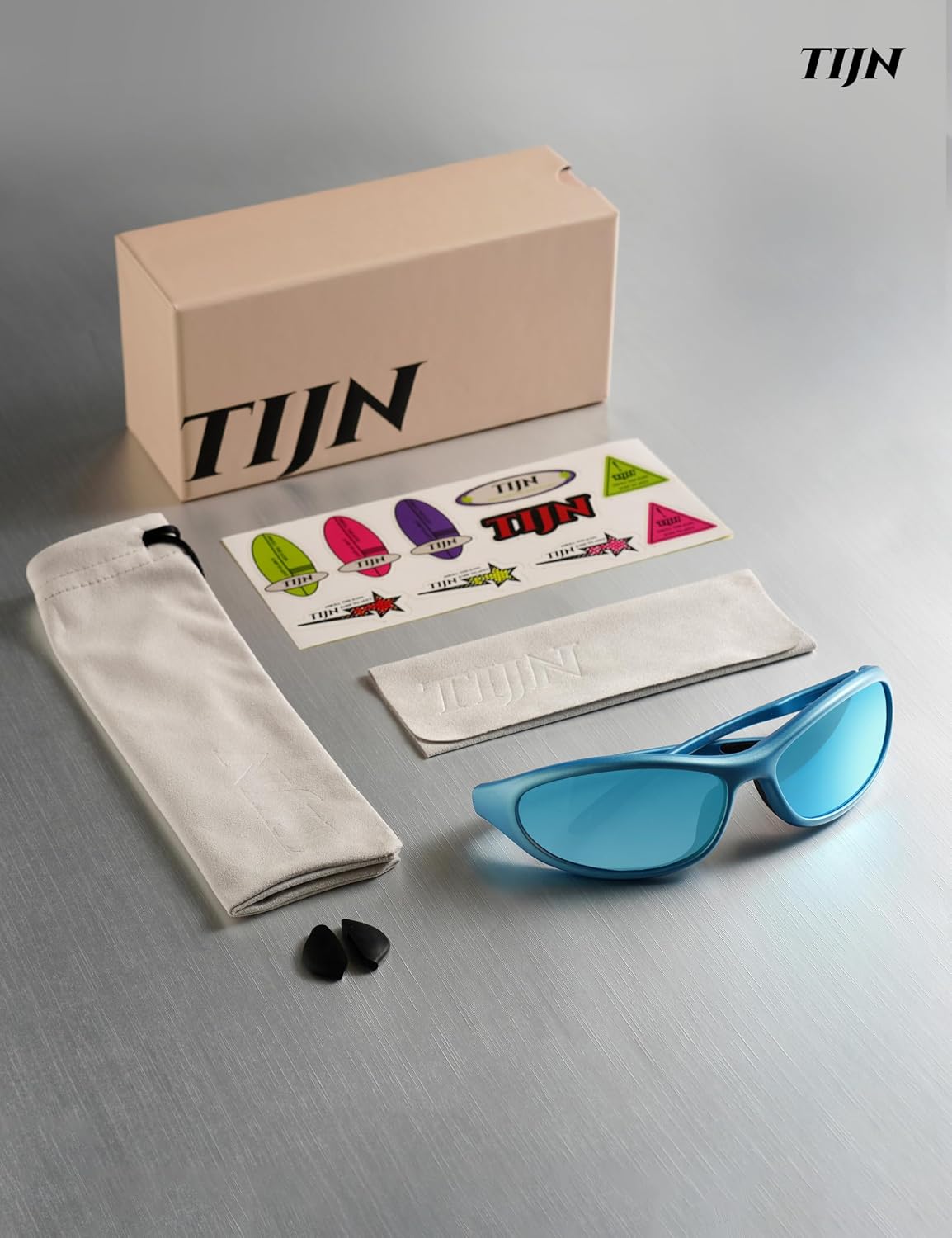 TIJN Sports Sunglasses UV400 Wraparound for Men Women Cycling, Vanta