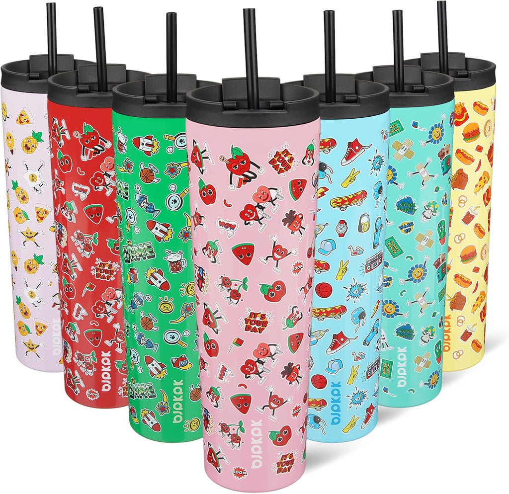 BJPKPK 34oz Coffee Tumbler with Straw, Insulated Stainless Steel Cup