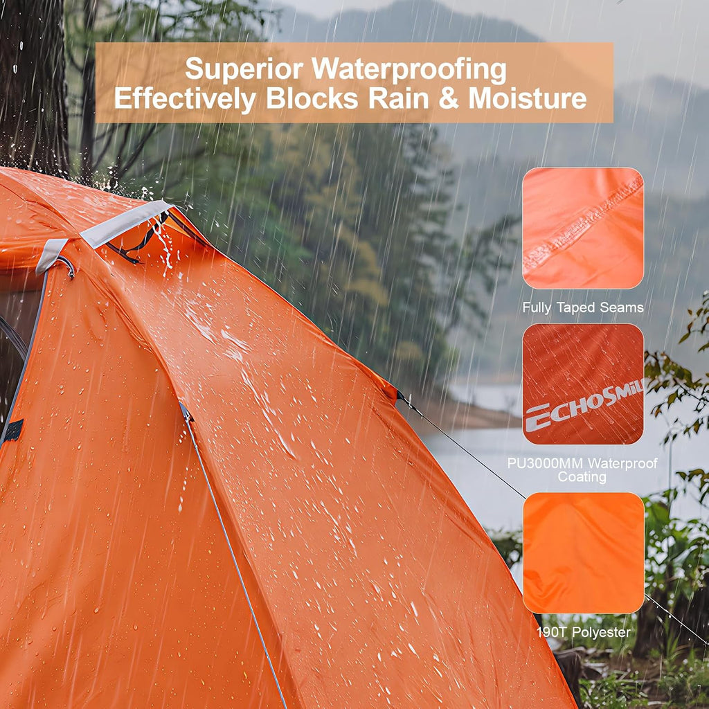 EchoSmile Lightweight Backpacking 2 Person Tent Waterproof Camping Tent