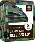RAINDEWAY Camo Tarp 8x10FT Waterproof Multipurpose Camouflage Tarps Cover