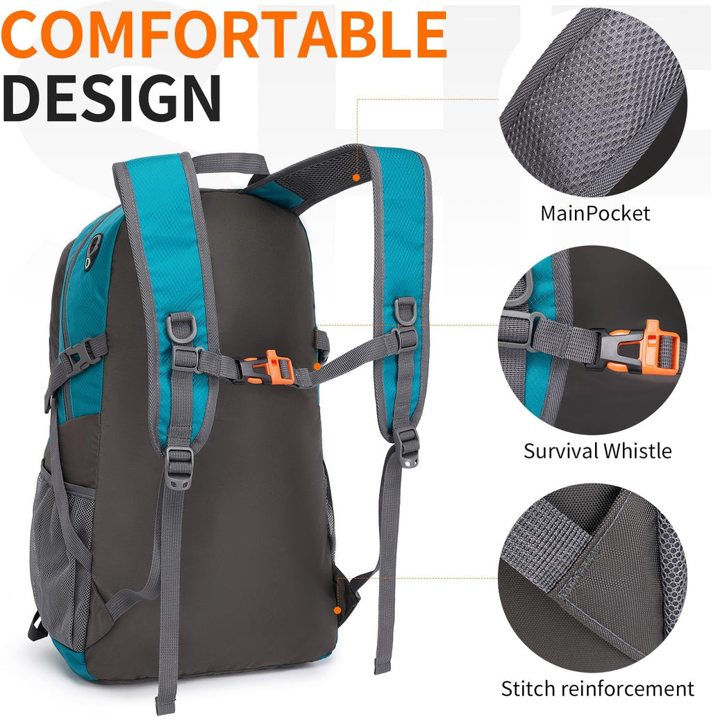 40L Hiking Backpack Lightweight Daypack Waterproof Travel Camping Backpack for Men Women Sport Packable