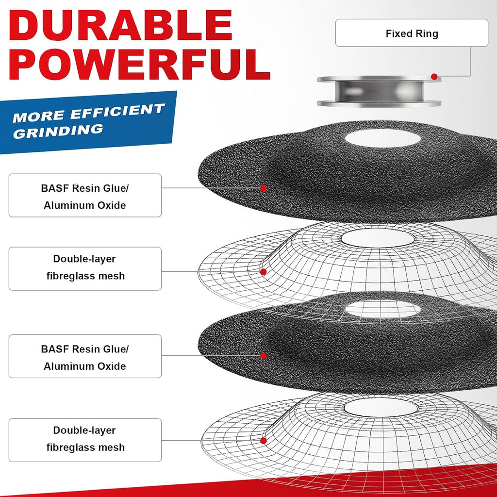 SI FANG 2 inch Die Grinder Grinding Wheels with 1/4" Mandrel 16 Pack