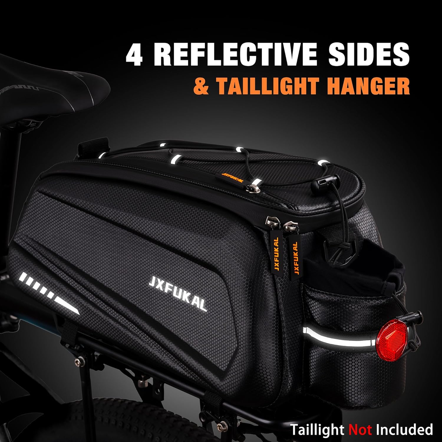 JXFUKAL Bike Bags for Bicycle Rear Rack - 9.5L/17L/40L Hard Shell Ebike Bag