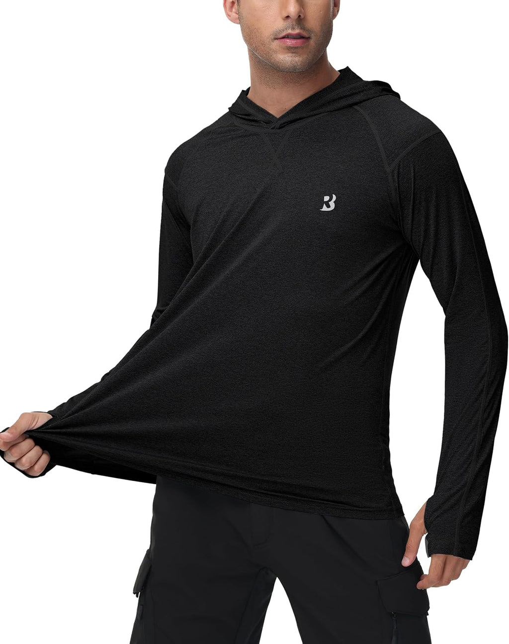 Roadbox Men's UPF 50+ Fishing Shirts, Long Sleeve UV Sun Protection Hoodie