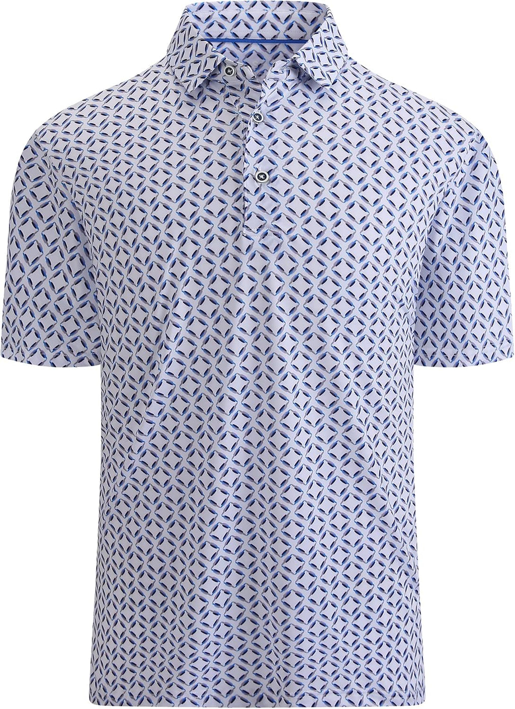 Alex Vando Mens Golf Shirt Moisture Wicking Print Performance Polo Shirt