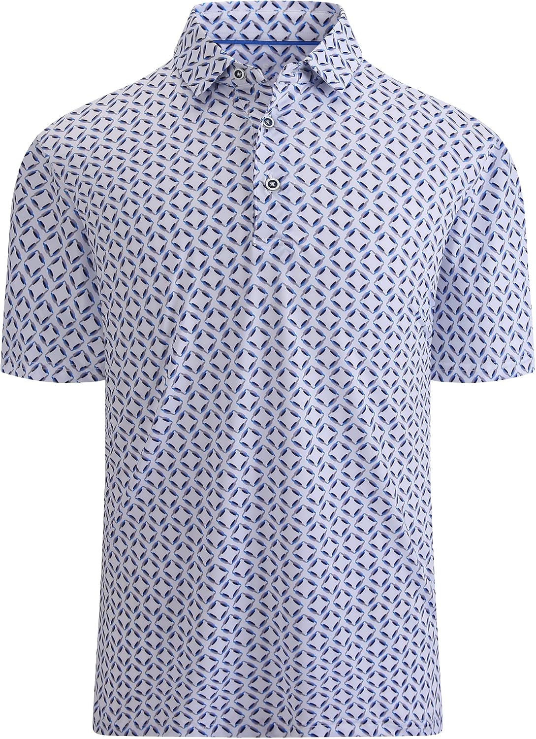 Alex Vando Mens Golf Shirt Moisture Wicking Print Performance Polo Shirt