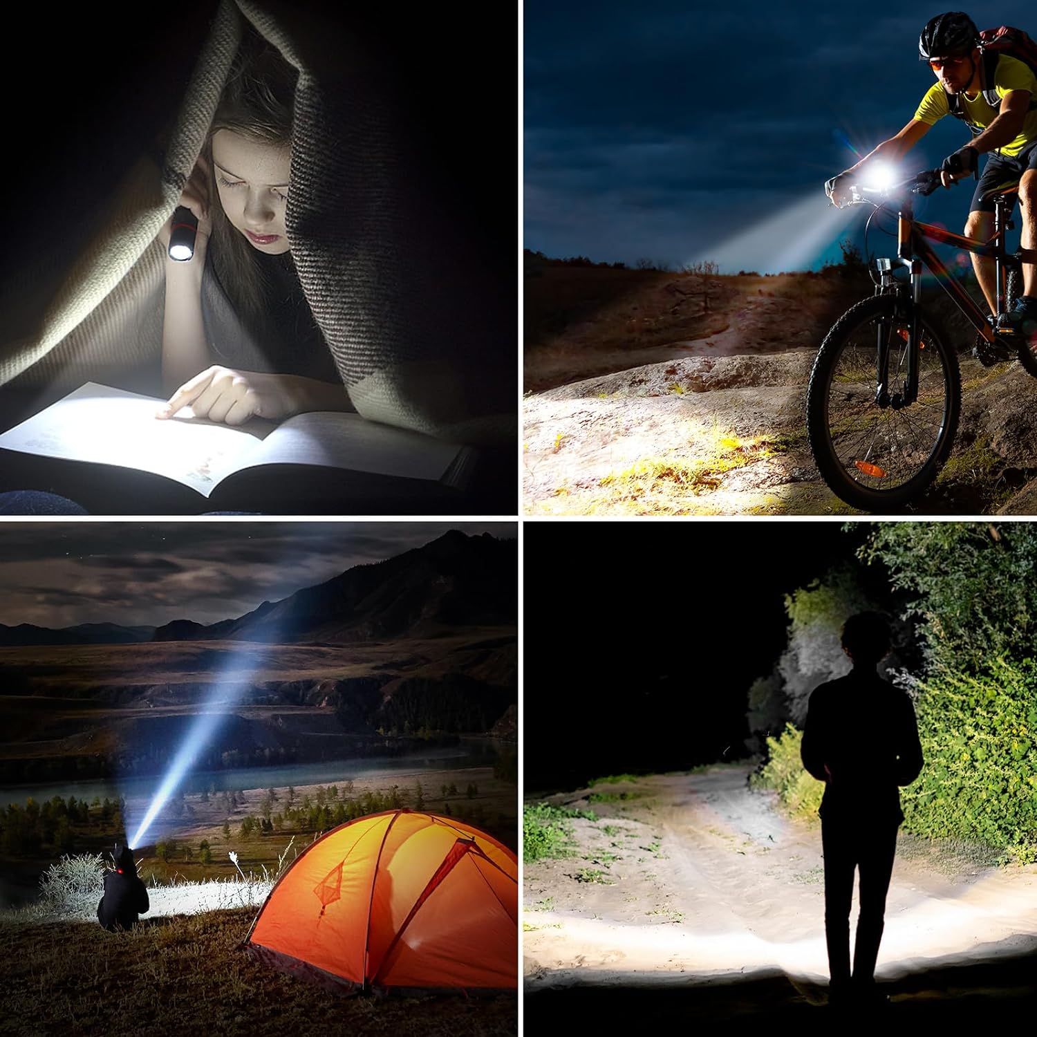 Blukar Rechargeable Flashlight 2 Pack, Super Bright Flashlights