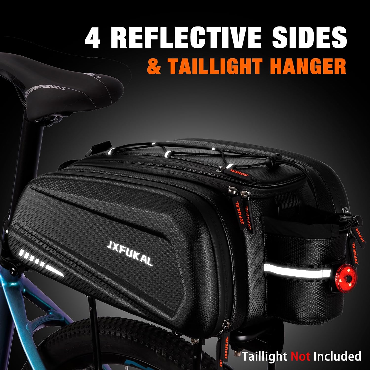 JXFUKAL Bike Bags for Bicycle Rear Rack - 9.5L/17L/40L Hard Shell Ebike Bag