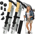COVACURE Hiking Poles Collapsible, Aluminum Alloy 7075 Trekking Poles