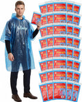 Tarpop 40 Pack Disposable Rain Ponchos Adult Drawstring Hood
