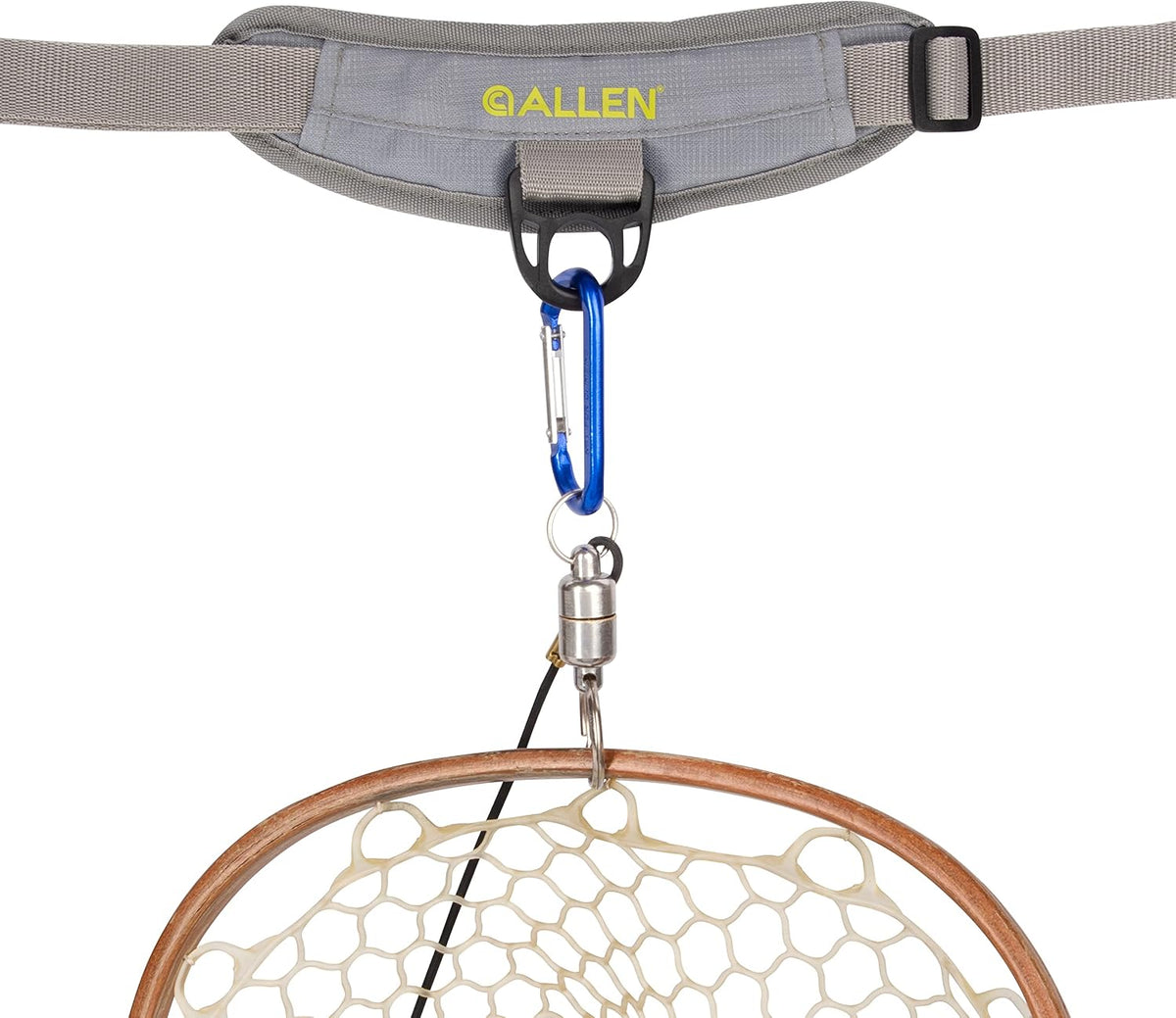 Allen Company Eagle River Lumbar Fly Fishing Pack - Holds 6 Fly Boxes, Zip‑Down Workstation, Waist Bottle Pockets, Durable Outdoor Waist Pack - Gray/Lime and Olive Green