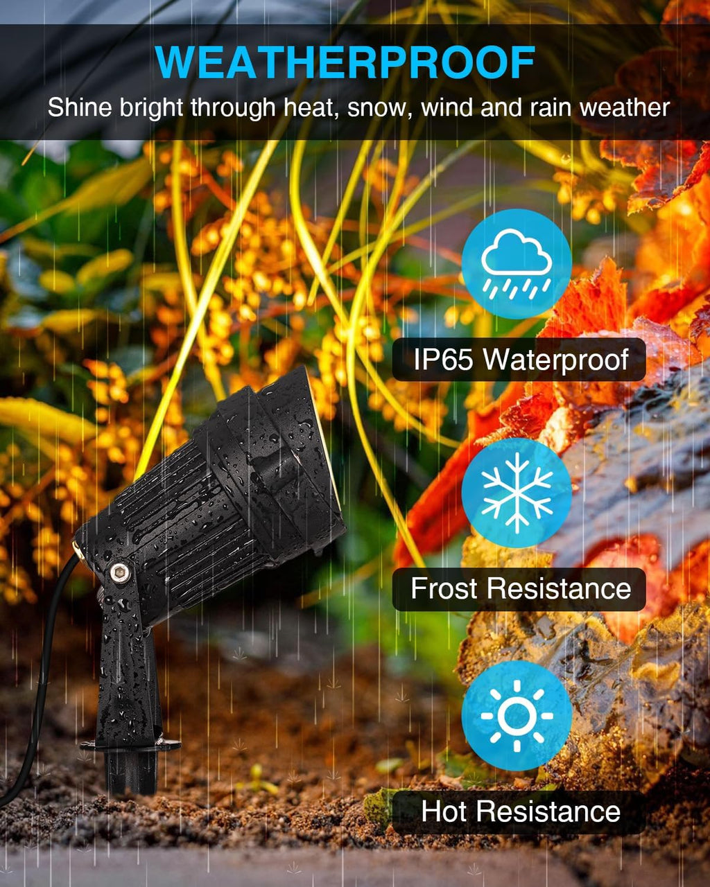 SUNVIE Dusk to Dawn Outdoor Lighting 120V LED Spot Lights Outdoor Landscape Spotlights with Photocell Sensor Waterproof Outdoor Spot Lights for Yard 7W Outdoor Spotlight Flag Light for Garden Tree