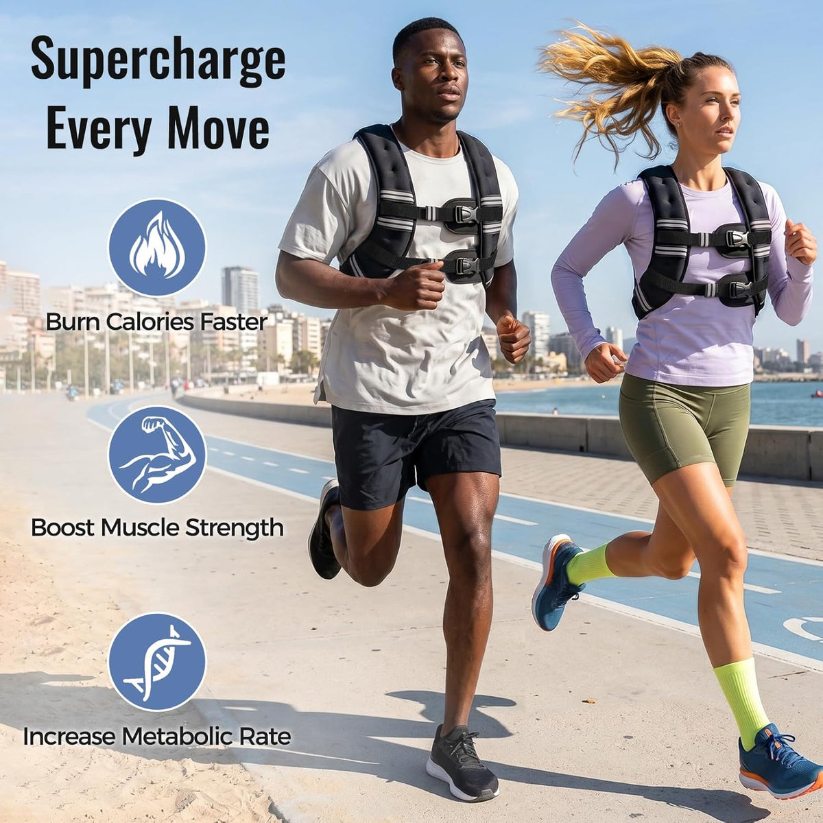 Zeerun Weighted Vest, 6/8/10/12/15/18/20/24/30LB for Men Women