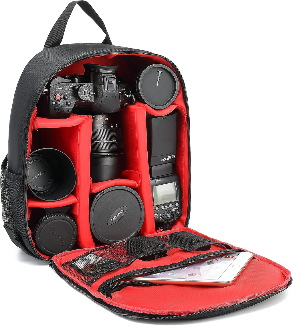Digital DSLR Camera Waterproof Sling Backpack Shoulder Bag For Unisex Hiking Traveling Orange