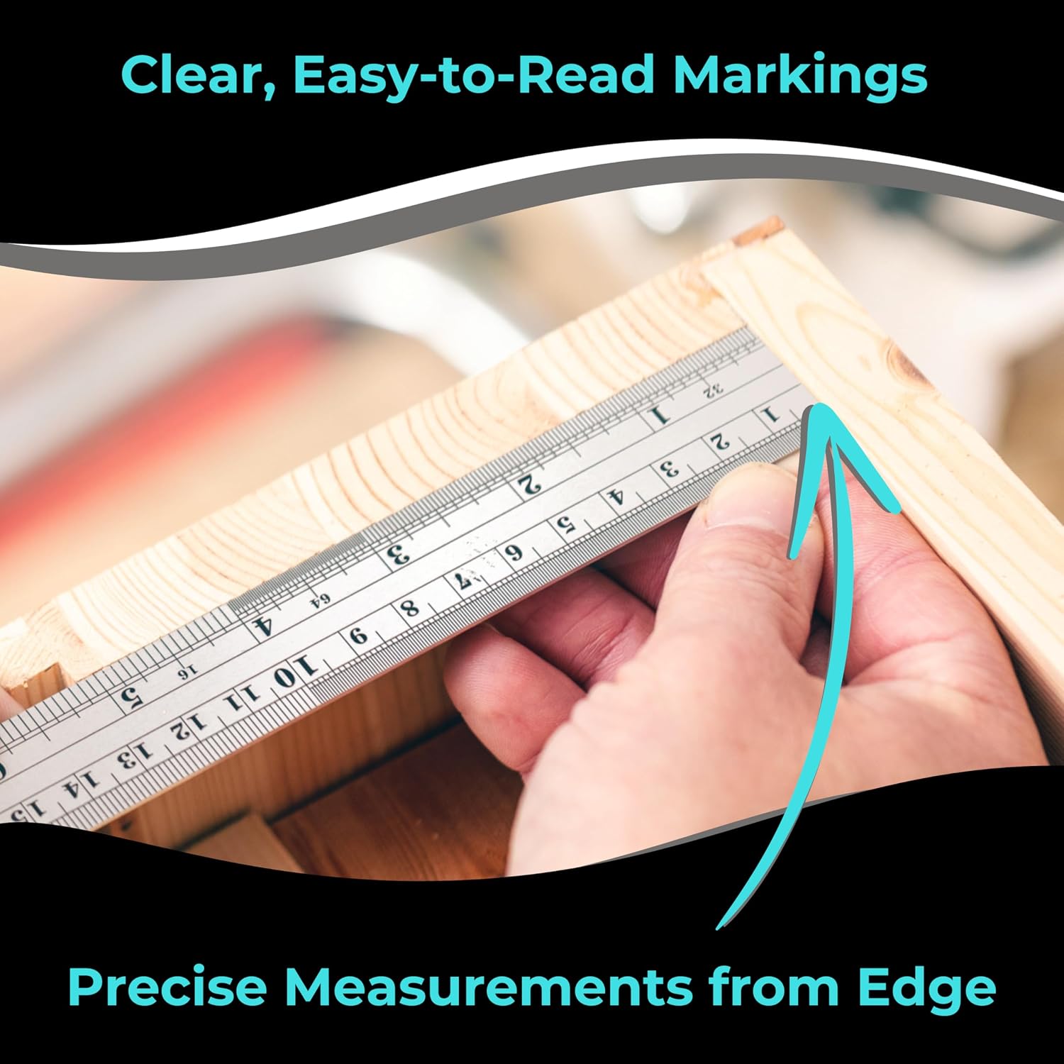 6 Inch Metal Ruler, Stainless Steel Ruler, 50-Pack, Imperial & Metric