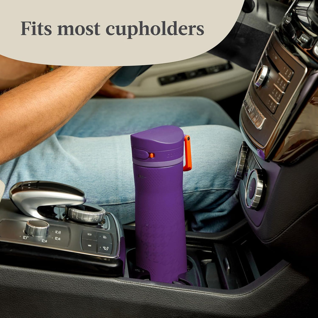 Contigo x Ally Love Jackson Chill 2.0, Stainless Steel, Spill Proof Water Bottle with AutoPop Lid, BPA Free, 24oz, Violet