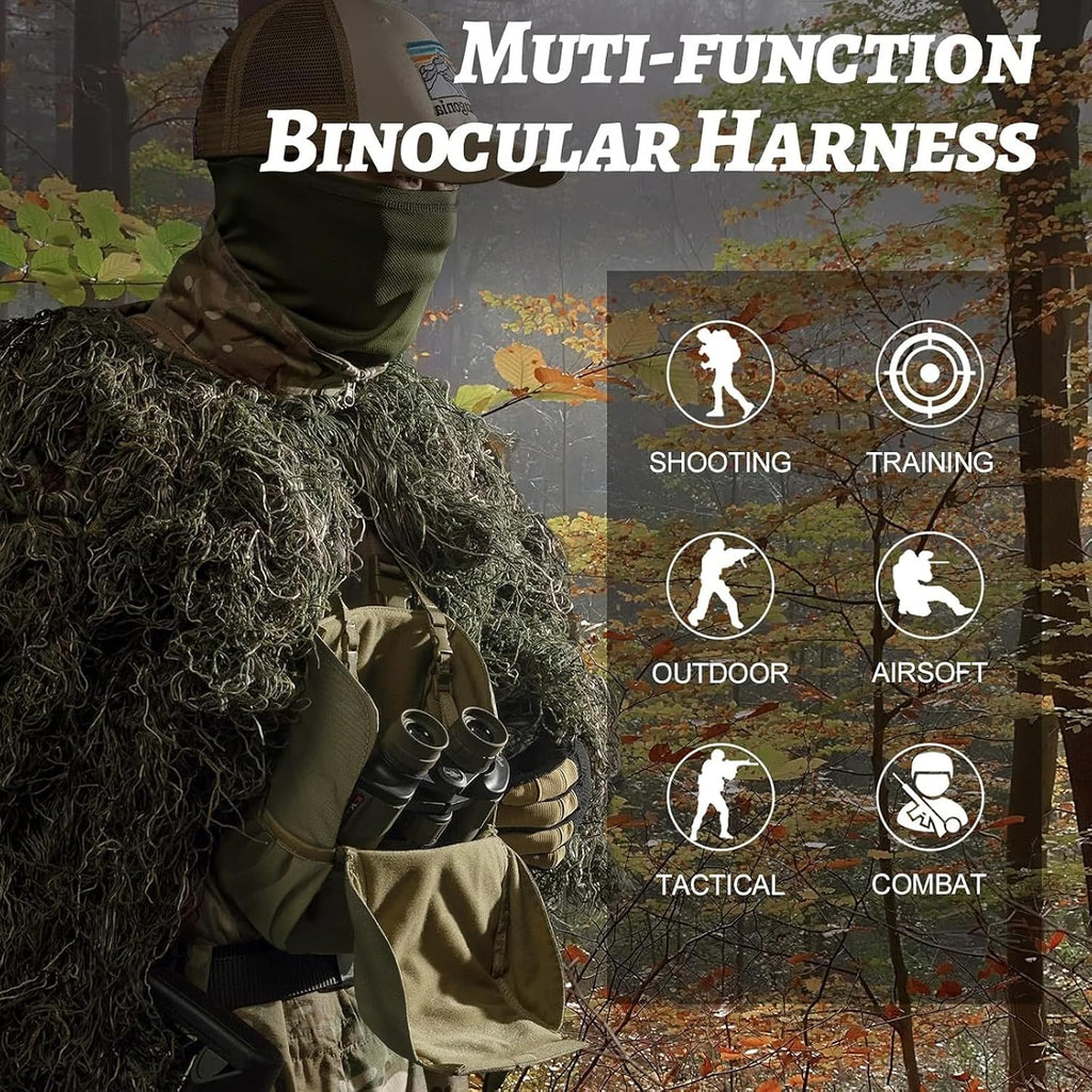VISMIX Binocular Harness with Rain Cover for Hunting Hiking Shooting