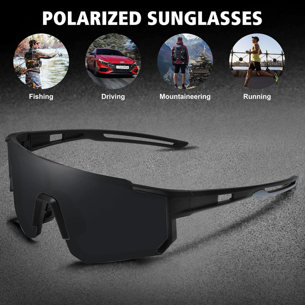 STORYCOAST Polarized Sports Sunglasses for Men Women,Cycling Running