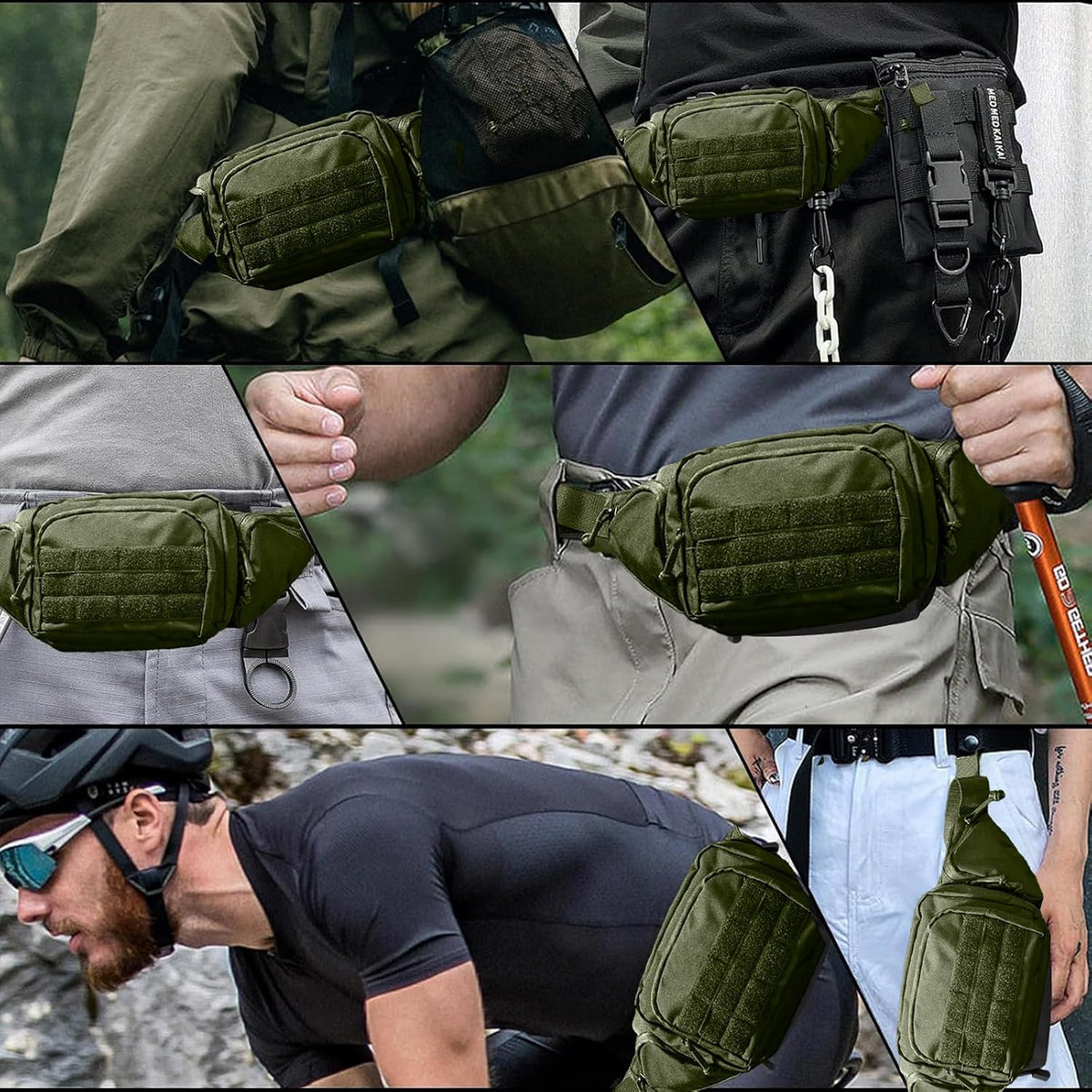 Tactical Fanny Pack for Men,800D Oxford Fabric Fanny Pack for Men,Fanny Packs Man for Hiking Climbing,Fishing,Cycling,Hunting,Adjustable Conceal Carry Tactical Fanny Packs