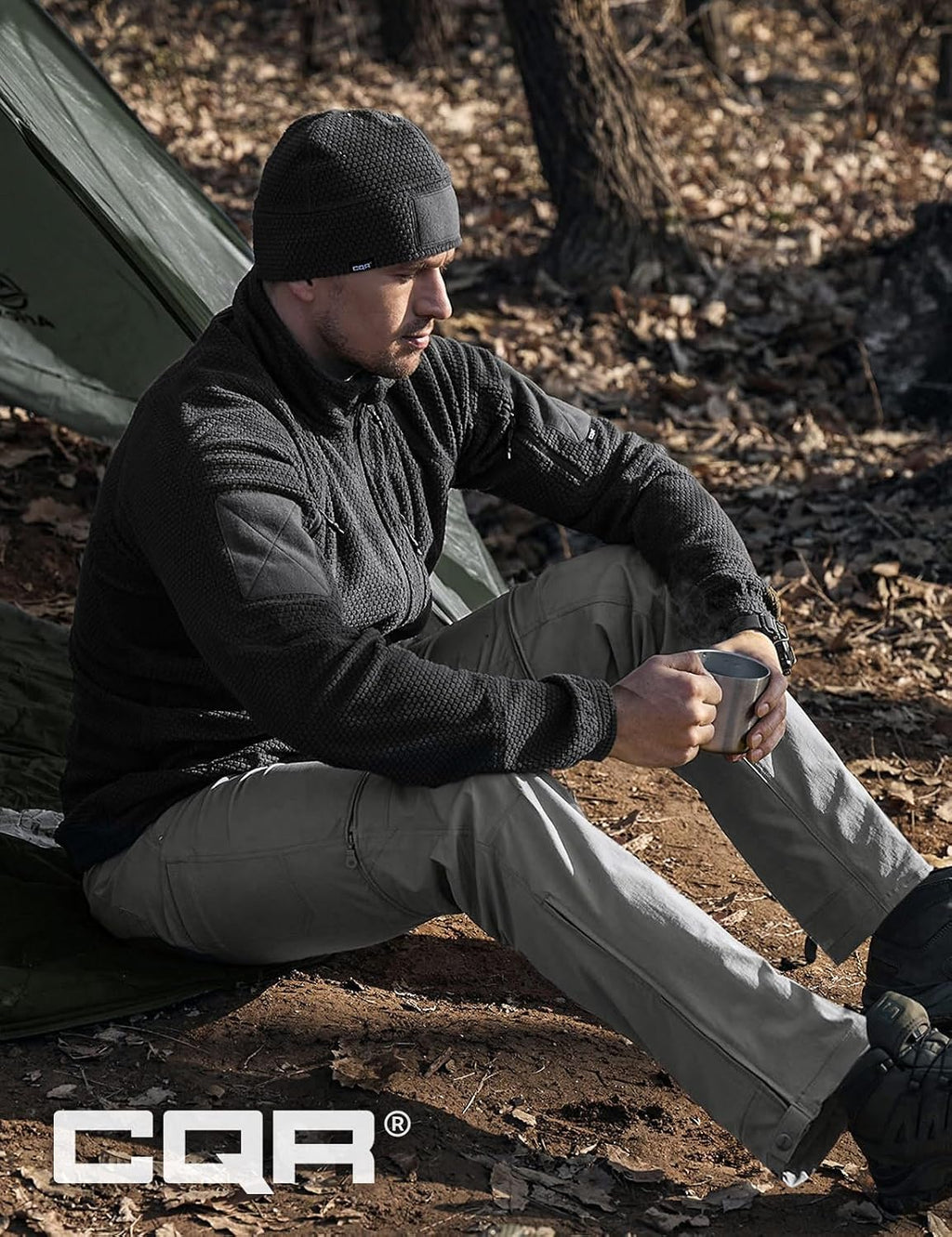 CQR Men's Convertible Cargo Tactical Pants, Water Resistant Outdoor Hiking Pants, Zip Off Lightweight Stretch Work Pants