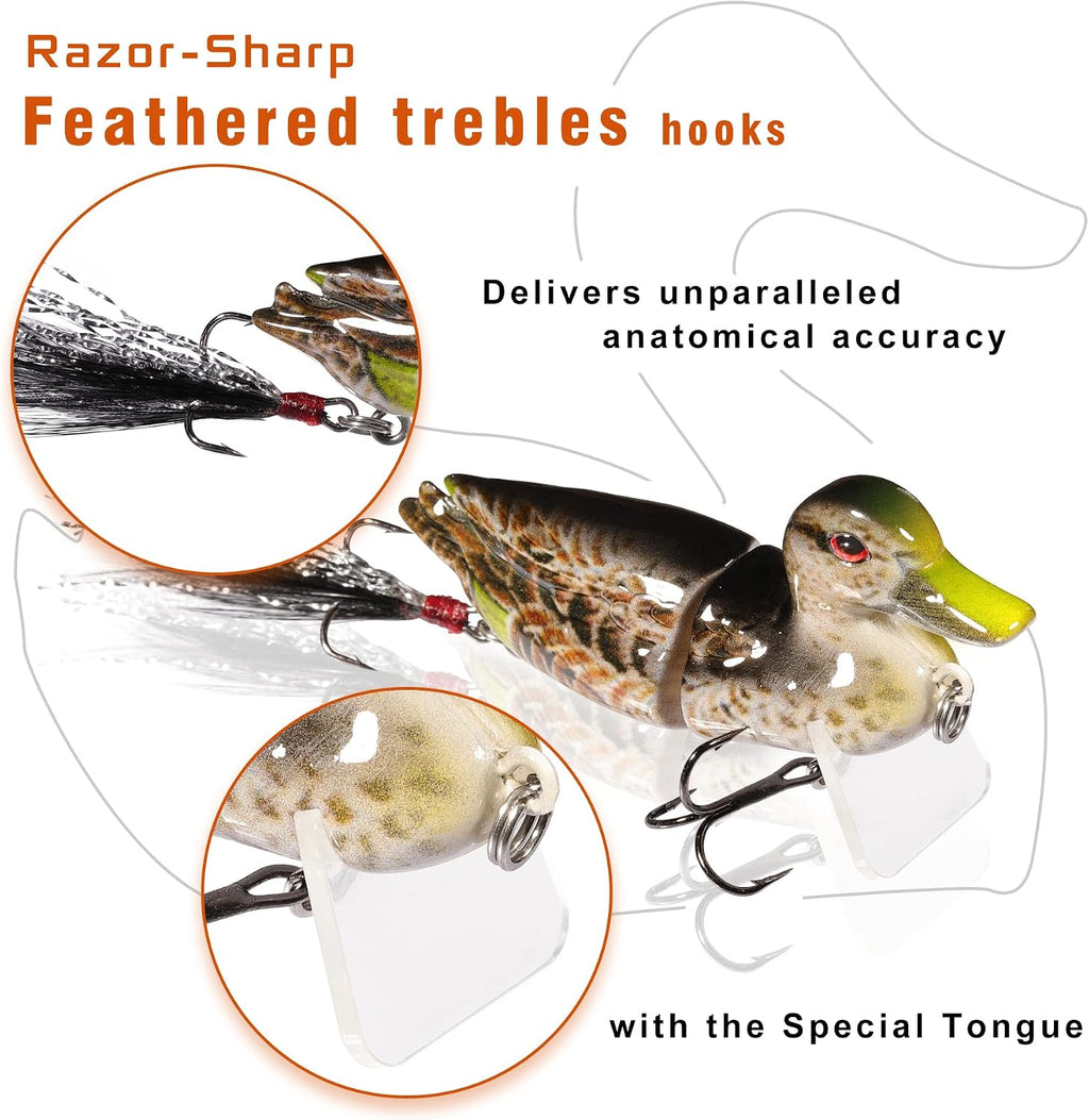 TRUSCEND Easy Catch Crankbait with BKK Hooks, Shallow or Deep Diving Crank Bait Fishing Lures for Bass Pike Walleye, Unipue Wobble Design for More Bites, Vibe Lipless Crankbaits Freshwater Saltwater