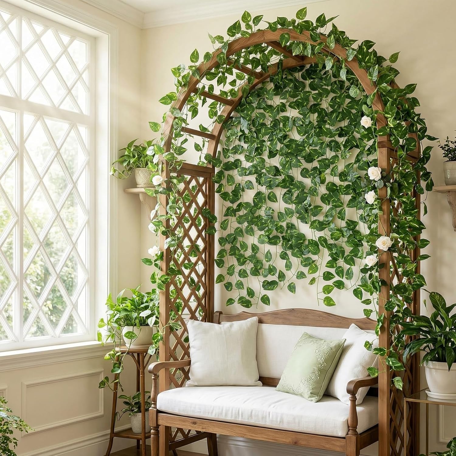 CEWOR Fake Vines for Room Decor 24 Pack 168ft Artificial Ivy Greenery Garland for Bedroom Wall Decor, Hanging Green Leaves for Party Wedding Christmas Decoration
