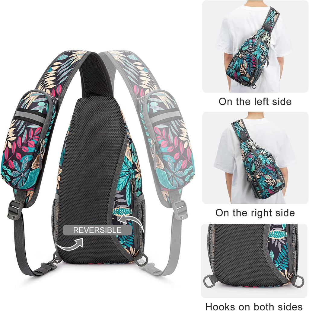 G4Free RFID Sling Bag Crossbody Backpack Small Chest Shoulder Bag Hiking Outdoor