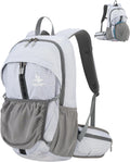 25L Hiking Backpack with Helmet Holder and Rain Cover, Lightweight Camping Travel Day pack Cycling Backpack for Women Men (White)