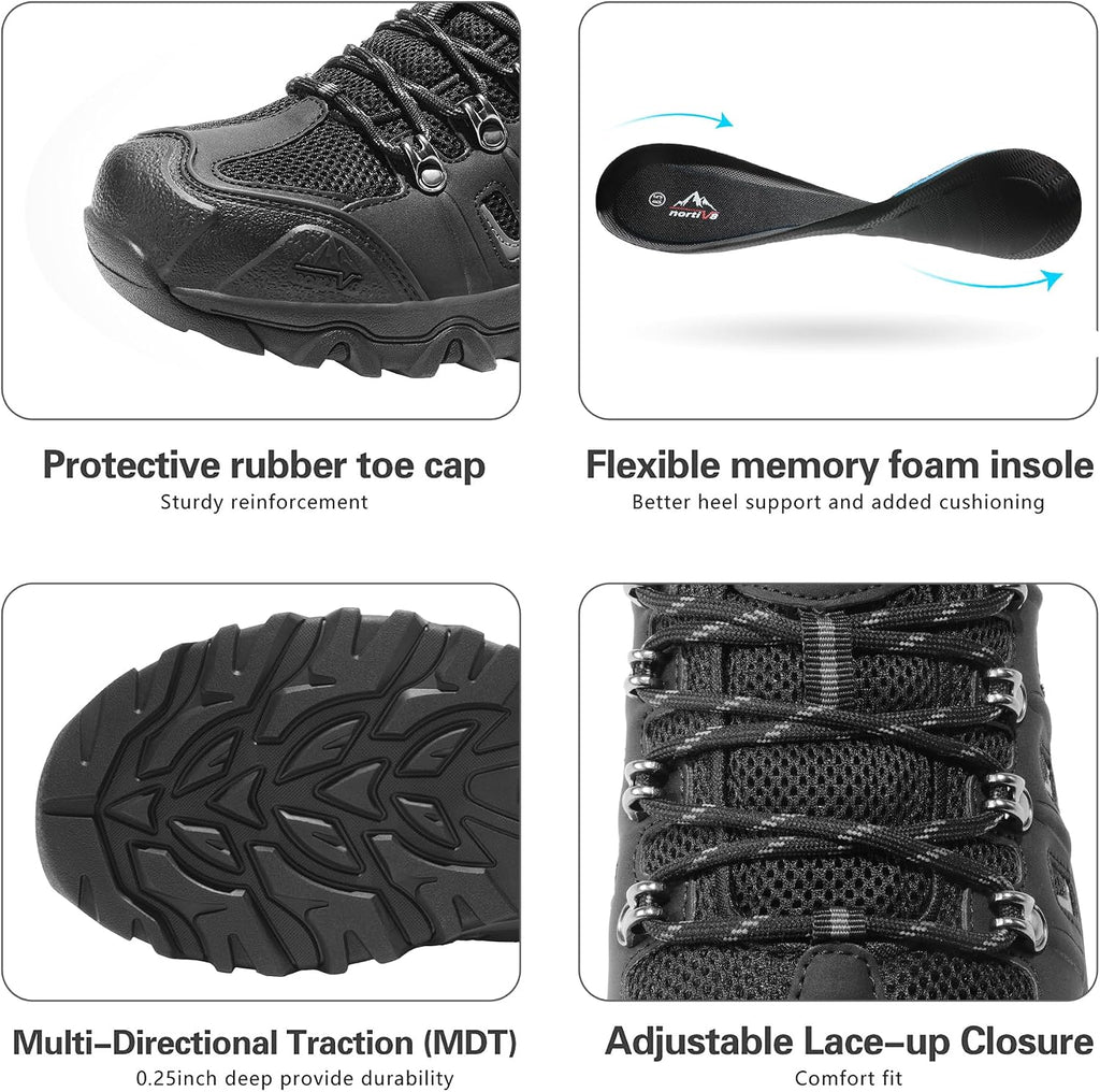 NORTIV 8 Men's Waterproof Hiking Shoes Leather
