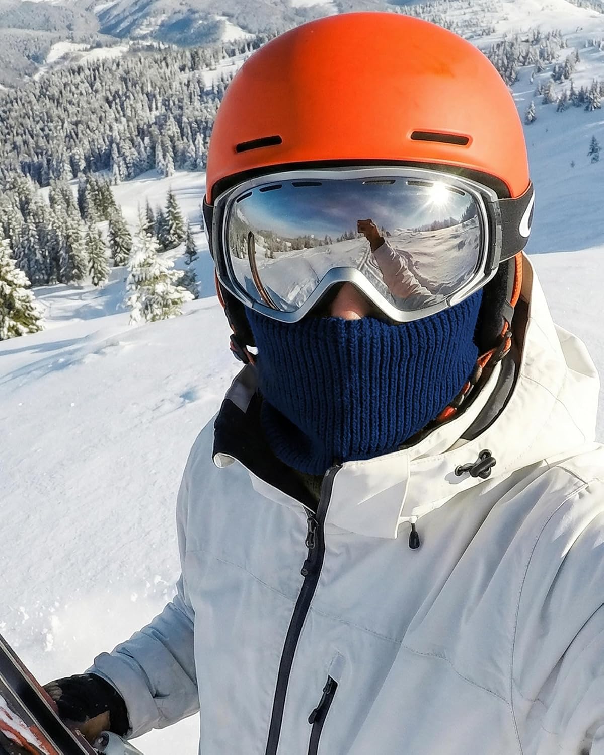 HONGTEYA Neck Gaiters for Men, Winter Neck Warmer Face for Men & Women,Thick Windproof Warm Lined Ski Mask
