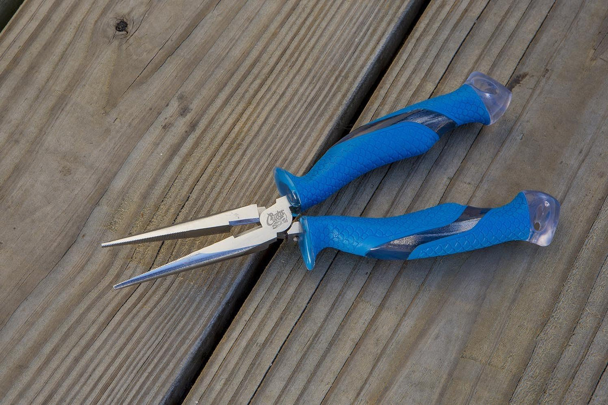CUDA 8.75" Needle Nose Pliers | Durable Fishing Hooks Remover with Wire, Mono & Fluorocarbon Cutter - Saltwater & Freshwater Use