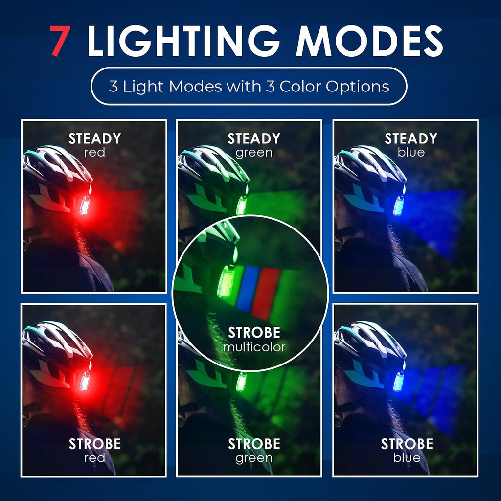 LED Safety Light (2 Pack) with Bonus Items – Clip On Strobe/Running Lights for Runners, Dogs, Bikes, Walking and More