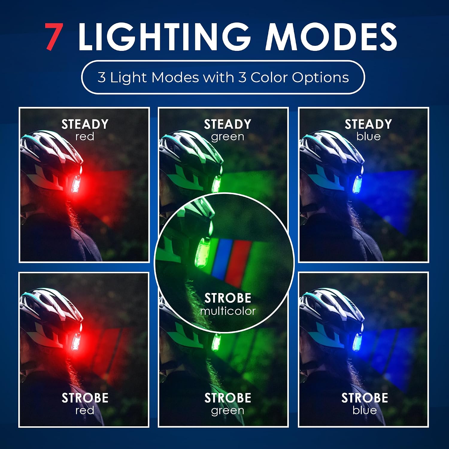 LED Safety Light (2 Pack) with Bonus Items – Clip On Strobe/Running Lights for Runners, Dogs, Bikes, Walking and More