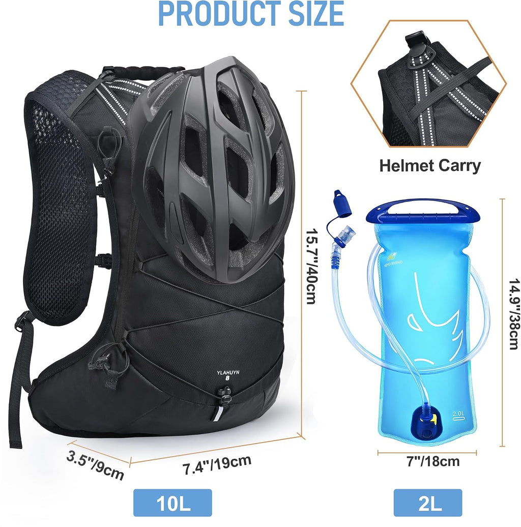 N NEVO RHINO Hydration Backpack with 70 oz/ 2L Bladder, Hiking Water Pack