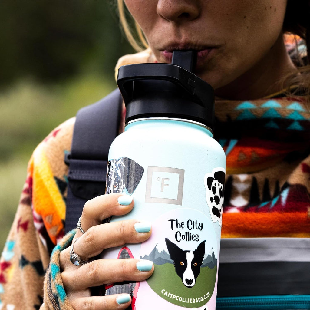 IRON °FLASK 40 oz Wide Mouth Water Bottle with 3 Lids