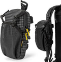 HIKEMAN Backpack Shoulder Strap Pouch - Smartphone Strap Pack,Waterproof Backpack Strap Pocket Attachment Bag for Hikers,Small Crossbody Bag Waist Pack for Sports Hiking Camping(Black)