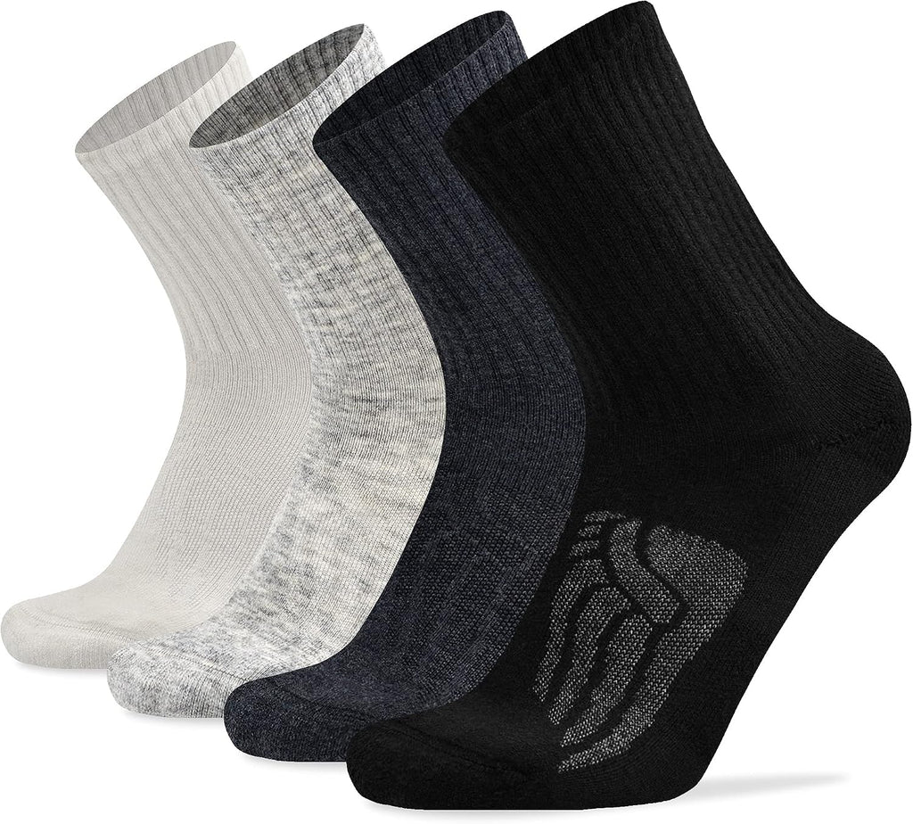 Socks Daze Crew Warm Merino Wool Blend Cushioned Hiking Socks for Men Women