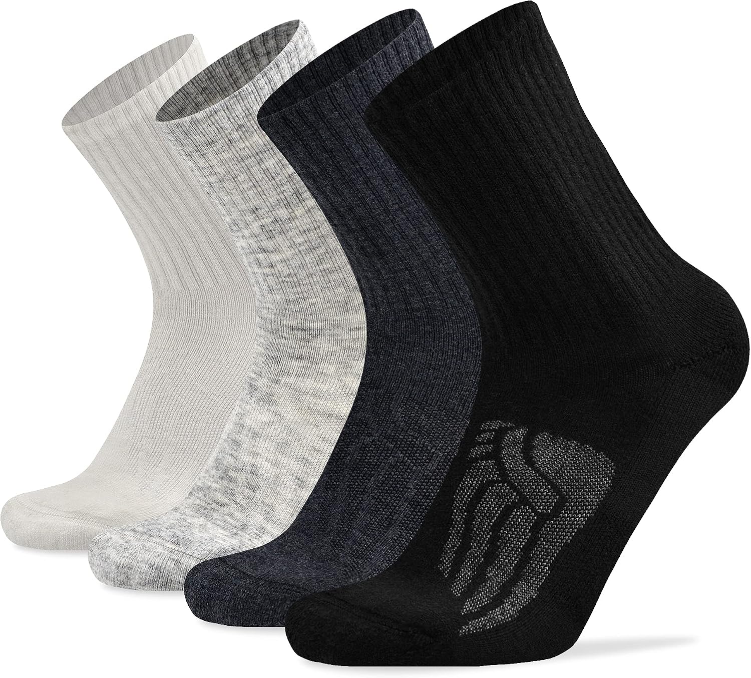 Socks Daze Crew Warm Merino Wool Blend Cushioned Hiking Socks for Men Women