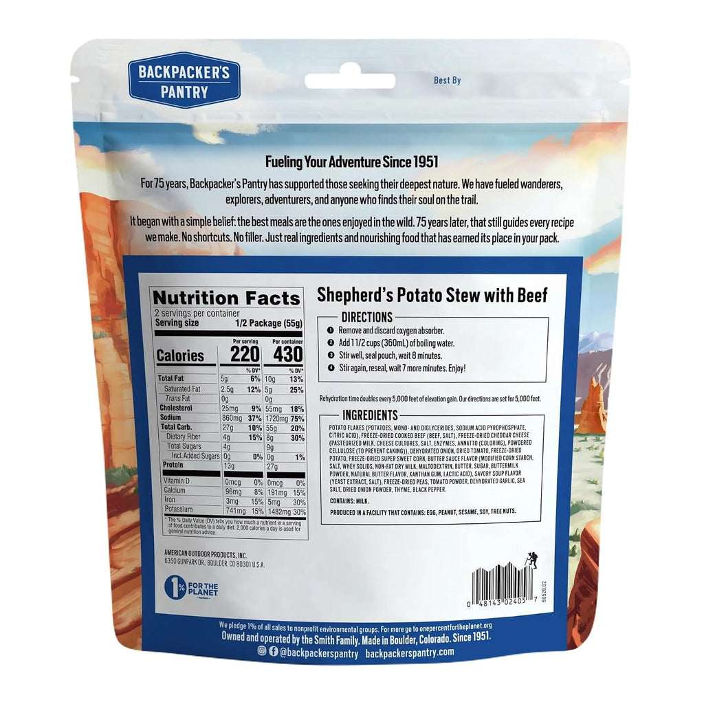 Backpacker's Pantry Shepherd's Potato Stew with Beef | 1-Pack